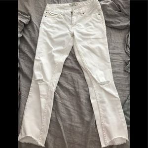 Free People Destructed ankle crops 27 inch